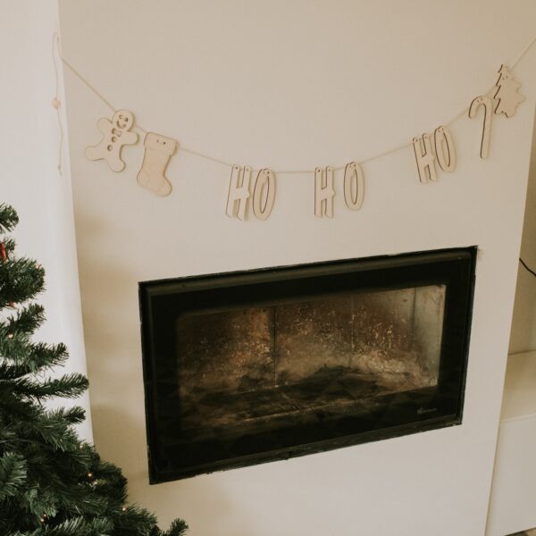 Houten kerstslinger met tekst - Afbeelding 2