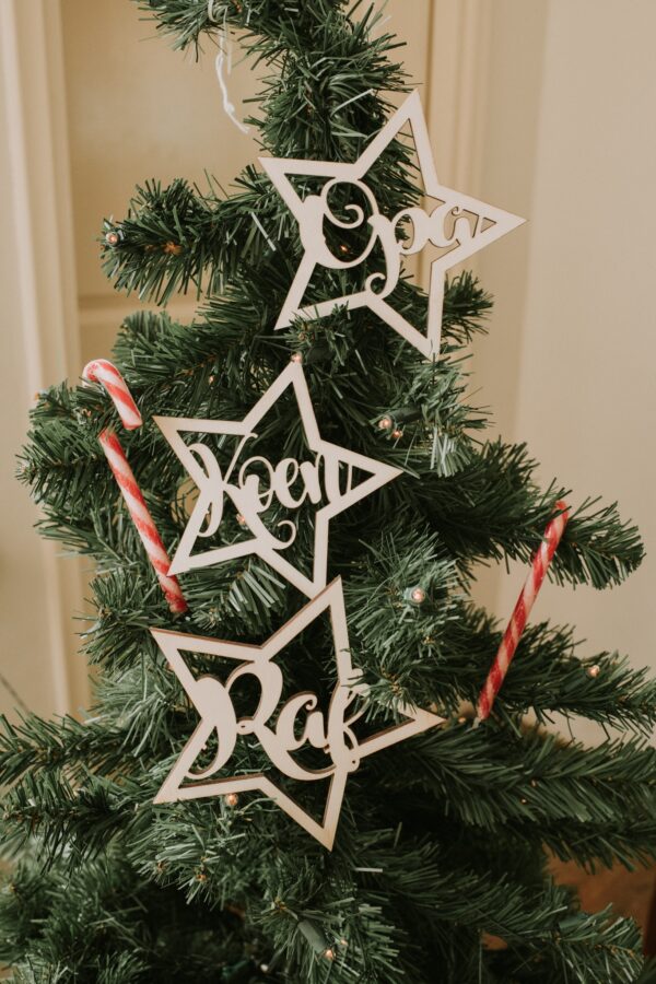 Kerstster open - met naam - Afbeelding 3