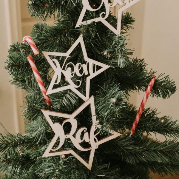 Kerstster open - met naam - Afbeelding 2