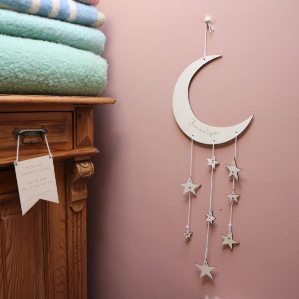 Maanhanger met sterren en naam - Afbeelding 3