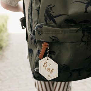 Nametag/sleutelhanger voor schooltas