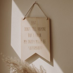 Houten vaantje voor Vaderdag