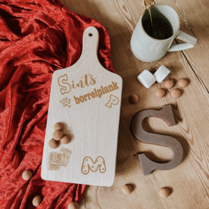 Houten borrelplank Sinterklaas