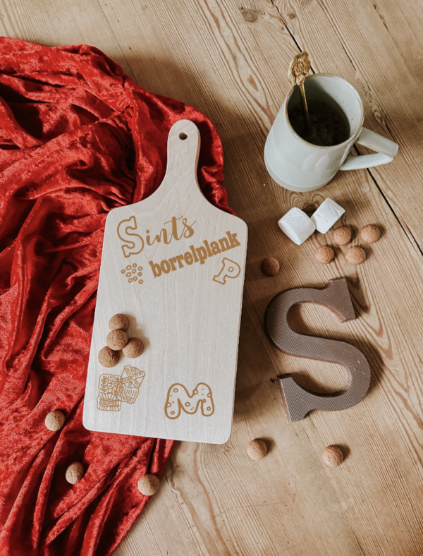 Houten borrelplank Sinterklaas