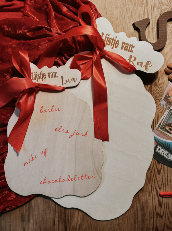Sinterklaas verlanglijstje van hout - Afbeelding 2