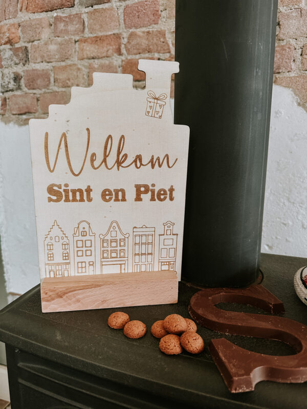 Houten welkomstbord: welkom Sint - Afbeelding 2