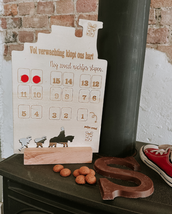 Houten aftelkalender Sinterklaas - Afbeelding 3