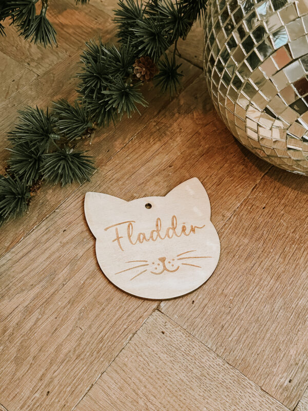 Katten kersthanger - gegraveerd - Afbeelding 2
